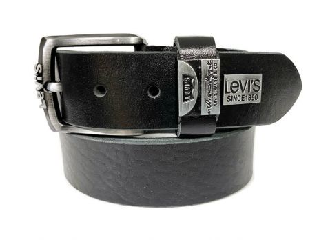 Ремень кожаный Levis black 150