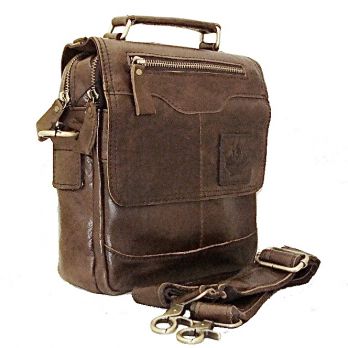 Кожаная мужская сумка ZZNICK 6507 brown