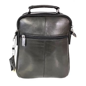 Кожаная мужская сумка Fuzhiniao 6603 black