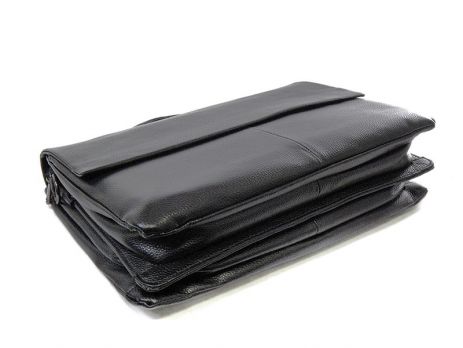 Сумка-портфель кожаная мужская 9929-3 black