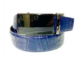 Кожаный ремень синий Alon B-40005