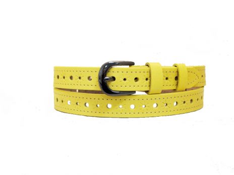Женский кожаный ремень жёлтый K2505Q-2.5y