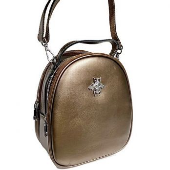 Сумка-рюкзак женская кожаная Gucci 1189/989 Oid Grey