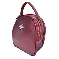 Сумка-рюкзак женская кожаная Gucci 1189/989 Prarl Red Wine_2