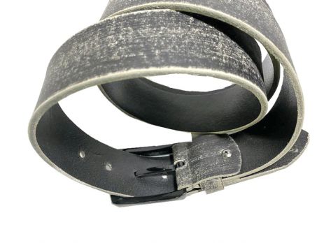 Ремень кожаный бренд "Лева, йс" 1279 grey