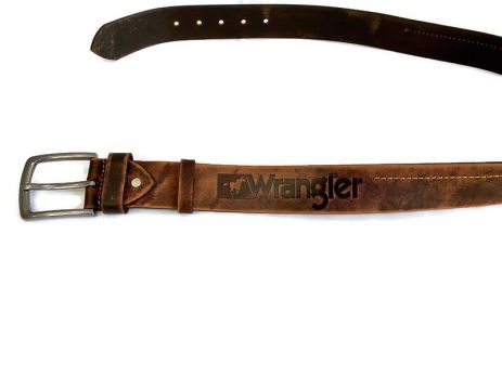 Кожаный ремень Wrangler brown 1297