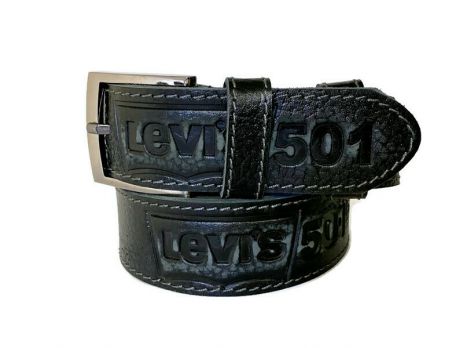 Кожаный ремень Levi's 501 black