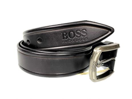 Кожаный ремень Boss 1379 black
