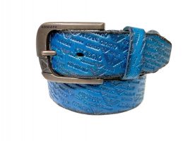 Кожаный ремень Armani 1386 blue_1