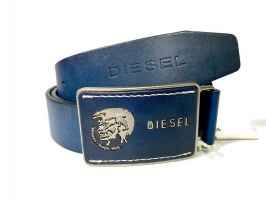 Ремень кожаный Diesel blue 1390_0