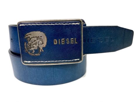 Ремень кожаный Diesel blue 1390