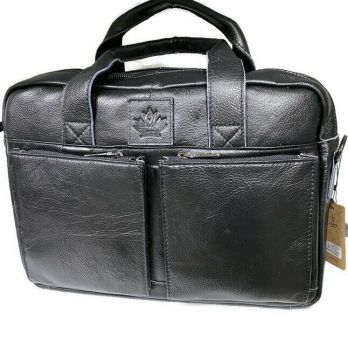 Мужская кожаная сумка портфель ZNIXS 11017 black