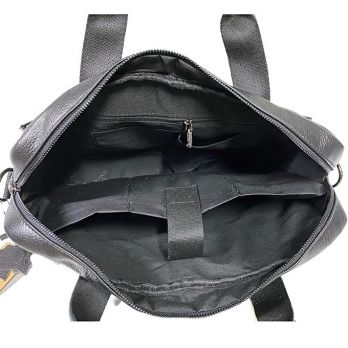 Мужская кожаная сумка портфель ZNIXS 11017 black