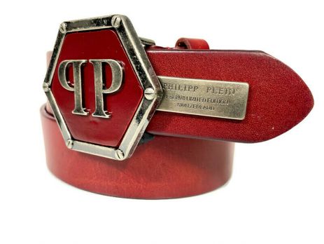 Ремень брендовый Philipp Plein 1405 red