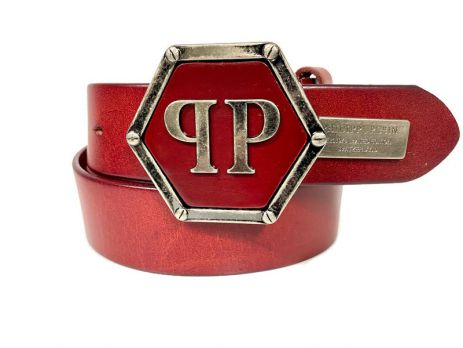 Ремень брендовый Philipp Plein 1405 red