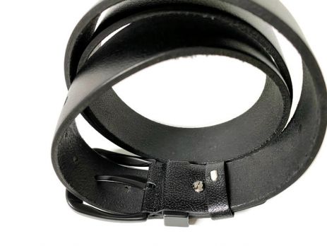 Ремень кожаный брендовый Massimo Dutti 1429 black