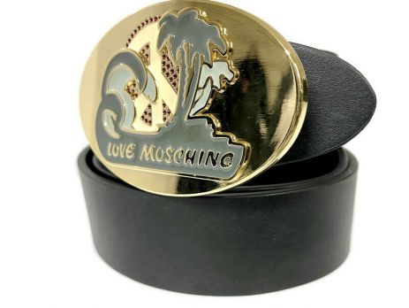Ремень кожаный брендовый Moschino Love 1474