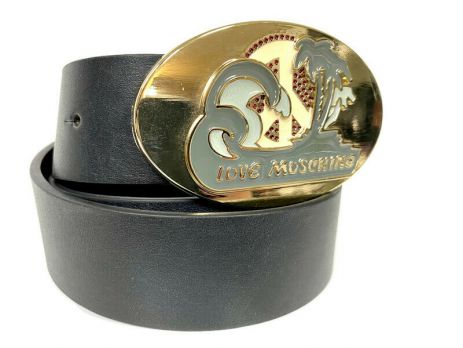 Ремень кожаный брендовый Moschino Love 1474