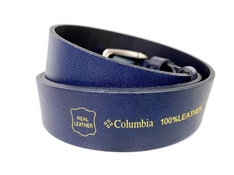 Ремень кожаный брендовый Columbia blue 1544
