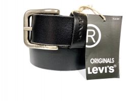 Кожаный ремень бренд Levis 1580 black_0