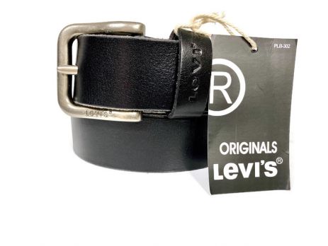 Кожаный ремень бренд Levis 1580 black
