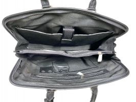 Кожаная деловая сумка Montblanc 25-6629 Black_3