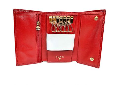 Ключница кожаная Chanel 9048 E Red