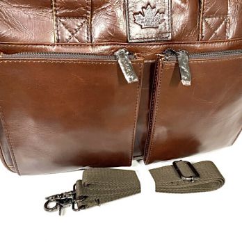Мужская кожаная сумка портфель ZNIXS 11017 brown