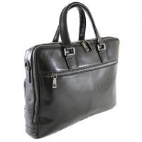 Мужской кожаный портфель-сумка H.T. leather 1702 Black_1