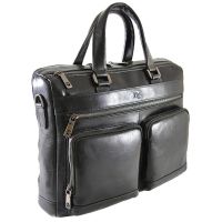 Мужской кожаный портфель-сумка H.T. leather 1702 Black_0