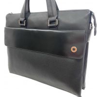 Сумка портфель мужская кожаная H-T leather 319-1 Black_2