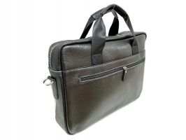 Мужской кожаный портфель сумка А4 black 1748_5