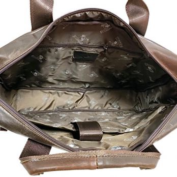 Сумка портфель мужская кожаная Fuzhiniao 66602 XL brown