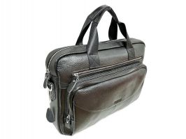 Мужской кожаный портфель сумка А4 NN 6819 black_1