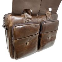Мужская кожаная сумка портфель Fuzhiniao 714L brown_2