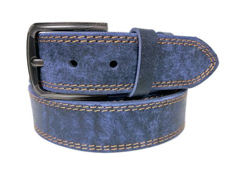 Ремень кожаный Bear 1820 vintage blue