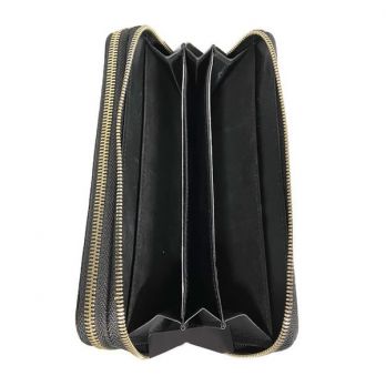 Клатч двойной кожаный на молнии Gucci 6601 black