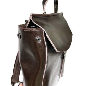 Женский кожаный рюкзак-сумка NN 3206 brown