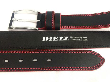Ремень кожаный Diezz 223 с прошивкой нитками