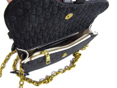 Женская сумка на пояс Christian Dior 1899 BLACK