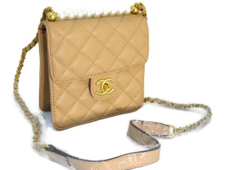 Сумка женская Chanel 6022 (шанель) beige