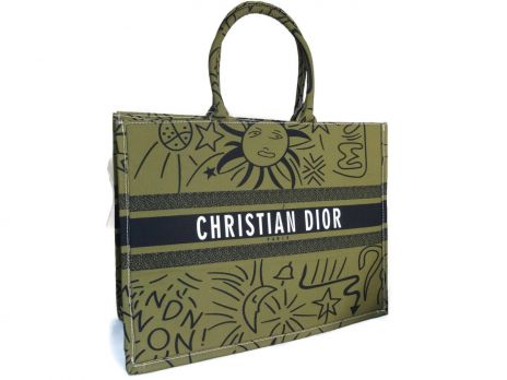 Женская сумка тоут Christian Dior 7911 haki