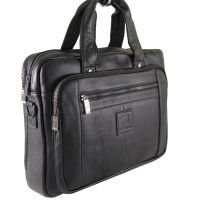 Мужская кожаная сумка портфель Fuzhiniao 713 black