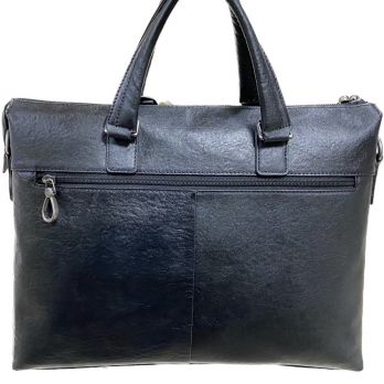 Мужская кожаная деловая сумка AJ 19-9916-3 Black