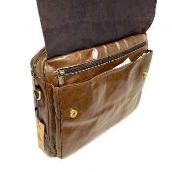 Портфель мужской кожаный ZZNick 33031 brown