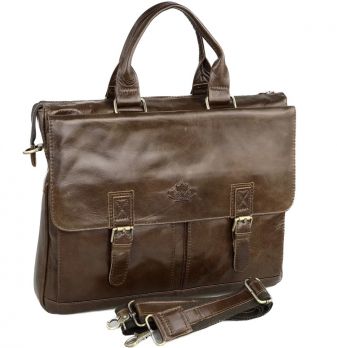 Портфель мужской кожаный ZNIXS 0067 brown