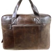 Мужская кожаная сумка портфель Fuzhiniao 817 XXL Brown_2