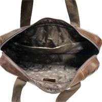 Мужская кожаная сумка портфель Fuzhiniao 817 XXL Brown_3