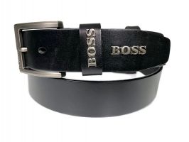 Ремень кожаный Boss 2403 black (Босс)_2