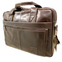 Мужской кожаный портфель сумка ZNIXS 11020 brown_1